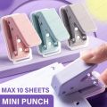 Single Ring Mini Hole Punch 1 Hole Cute Paper Punch Portable Round Hole Puncher Kawaii Office School Binding Supplies Stationery. 