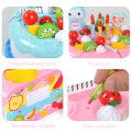 Children Pretend Goodies Play Simulated Kitchen Toys Plastic Cutting Food Kids Toy Object Cognition Boys Girl Birthday Gifts TMZ. 