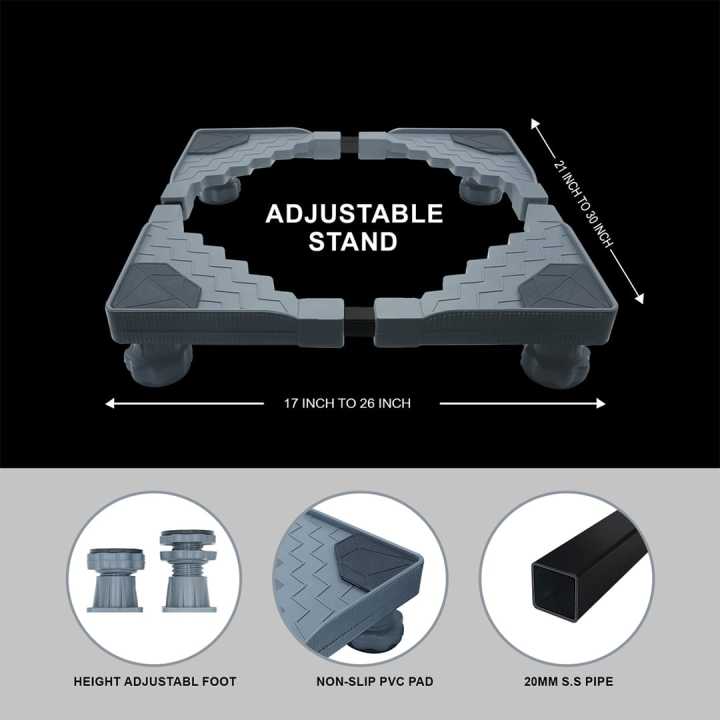 Fridge Stand - Chowki - Washing Machine Stand - Refrigerator Stand - Height Adjustable