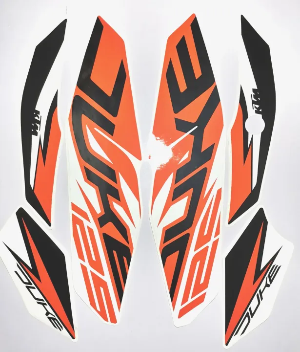 KTM Duke 125 orange Black Bike Full Sticker Kit