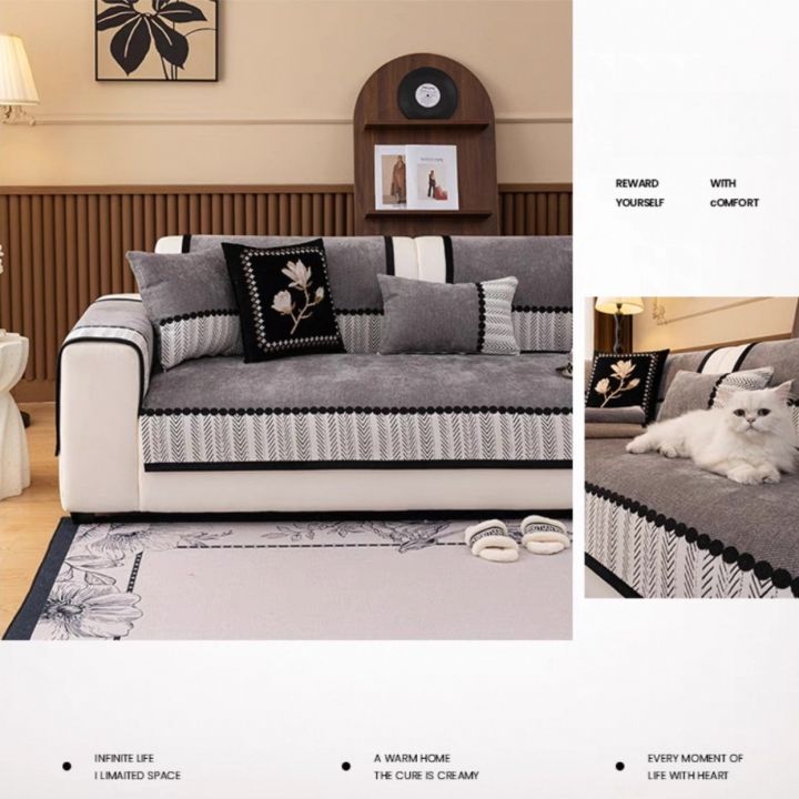Contrast%20Hem%20Twill%20Chenille%20Sofa%20Cover%20for%20All%20Seasons%20Living%20Room%20Non-slip%20Sofa%20Seat%20Cover%20Couch%20Slipcover,%20Sofa%20Towel%20-%20Image%204