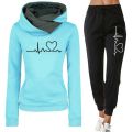 Jogging Hoodies Autumn Winter Quality Women's Tracksuit Casual Print Single Sport Pants Comfort Outdoors Daily Gym Woman Fashion. 