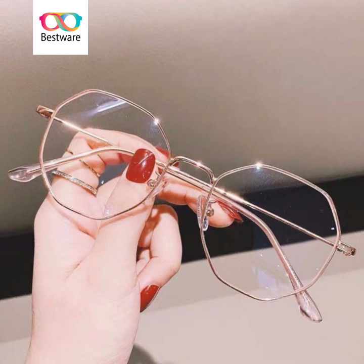 Hexagon Metal Glasses for Men/Women. New Retro Style Hexagon Metal Glasses Frame for Girls/ Boys. imported Quilty Glasses for Men/Women. Metal Golden Glasses | Metal Silver Glasses| Glasses Frame | Metal Glasses Frames |  Glasses for Men.Glasses for Women