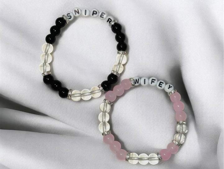 sniper wifey beaded bracelets for cute couples cute and adorable high quality bracelets for couple partners