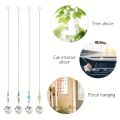 4 Pcs Window Crystal Suncatcher Hanging, Crystal Ball Prism Pendant Suncatcher Rainbow Maker with Chain for Garden Wedding Chris. 