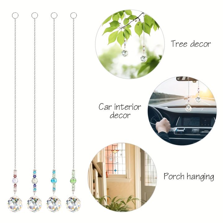 4%20Pcs%20Window%20Crystal%20Suncatcher%20Hanging,%20Crystal%20Ball%20Prism%20Pendant%20Suncatcher%20Rainbow%20Maker%20with%20Chain%20for%20Garden%20Wedding%20Chris%20-%20Image%203