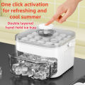50 Grid Handheld Press Type Ice Cube Mold (no Power Required) Double-layer Design, Essential Kitchen Tool for Refrigerators. 