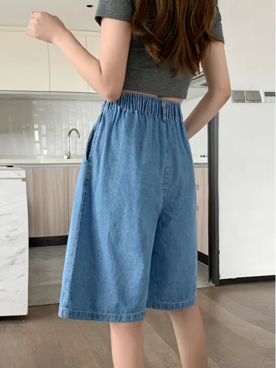 Casual%20Loose%20Plus%20Size%20Denim%20Shorts%20Woman%20Summer%20Wide%20Leg%20Short%20Pants%20Bermuda%20Femme%20Knee%20Length%20Boyfriend%20Jeans%20Shorts%20Women%205XL%20-%20Image%203