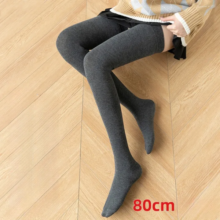 2Pairs%20Women's%20Stockings%20Winter%20Cotton%20Long%20Socks%20Over%20Knee%20Thigh-High%20Hosiery%20Spring%20Socks%20Leg%20Covers%20Female%20Wear%20Warm%20Socks%20-%20Image%203