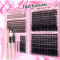 Show-Stopping Top & Bottom Lash Kit – 250/740 Cluster Shell Fluffy Volume, Mix-&-Match Lengths & Styles! Killer for Any Look. 