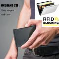Rfid Credit Card Holder Men Minimalist Wallet Aluminium Bank Cardholder Case with Money Clip Designer Porte Carte. 