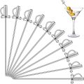 Sword  Shape Fruit Sticks Cocktail Pick Stainless Steel Bar Tools Drink Stirring Sticks Martini Picks Party Wedding Accessory. 