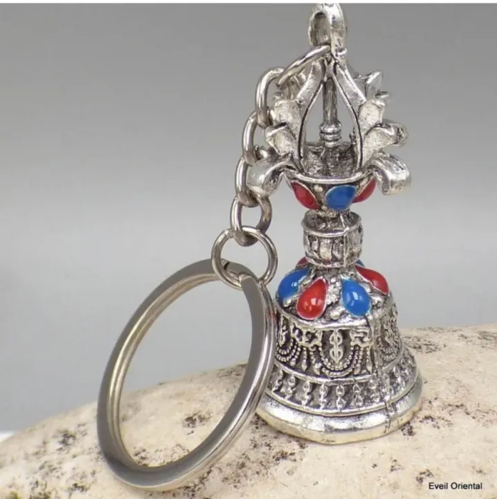 Sliver%20Gold%20Bell%20Key%20Ring%20with%20Beads%20Keyring%20/Keychain/Keyholder%20-%20Image%202