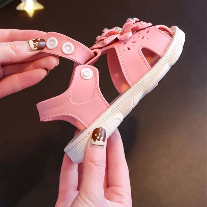 Solid%20Bow%20Children's%20Summer%20Shoes%20Cute%20PVC%20Beach%20Non%20Slip%20Sandals%20For%20Baby%20Girls%20Footwear%20Soft%20Infant%20Kids%20Fashion%20Sandals%20-%20Image%205