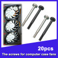 20PCS Computer Case Fan Long Screw Radiator PC Fan Screws Computer Cooling Chassis Fan Components Screw. 