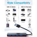 USB Hub,USB Splitter for Laptop,Multiport USB 3.0 Hub Port Expander Fast Data Transfer 4 Port Windows PC Mac Printer Mobile HDD. 