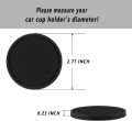 Universal Car Coasters Non-Slip Car Cup Holder Black Grey Car Cup Pad  Mat Auto Interior Accessories Embedded Drink Holder. 