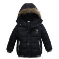 Keep Warm Autumn Winter Boys Jacket Fur Collar Hooded Baby Coat Fashion Zipper Boy Outerwear 2-6 Year Kids Clothes Birthday . 