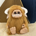 1 PC Brown Furry Large-Mouth Monster Latex Doll Decoration, Home Decoration, Office Placement, Birthday . 