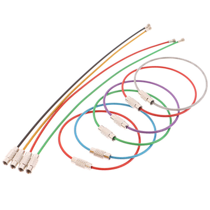 10PCS%2010/15/20cm%20Fashion%20Hiking%20Tool%20Wire%20Keychain%20Cable%20Key%20Ring%20Stainless%20Steel%20-%20Image%202
