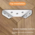 100Pc-12Pc Stainless Steel Angle Bracket Universal Furniture Right Angle Fixed Bracket Cabinet Trapezoidal Layer Board Connector. 