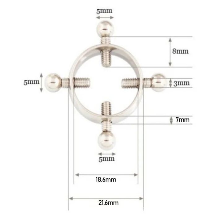2pcs Stainless Steel Fake Nipple Rings for Women, Various Colors Clip On Nipple Jewelry Non Piercing Nipple Ring