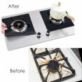Reusable Non-Stick Black Gas Stove Burner Protectors | 2-Piece Liner Set. 