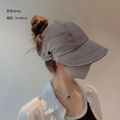 Sun Hats for Women Wide Brim UV Protection Hollow Top Sun Hat Summer Beach Packable Visor Fisherman Caps with Mask Button.