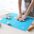 Silicone Rolling Pin Baking Tools Soft Cake Board Pastry Boards Dough Kneading Mat with Calibration High Temperature Resistant (Colour : Pink, Pastry Board Size: 50 x 40 cm). 