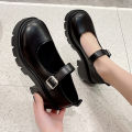 Black Ankle Buckle Platform Pumps Women Japanese Style Patent Leather Mary Jane Shoes Woman Punk Thick Heels Lolita Shoes Mujer.