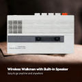 Cassette Player Cassette Recorder Player Portable Cassette To Digital Converter Built in Speaker Headphone Jack.