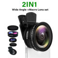 2025 New Upgrade 2 In 1 HD 0.45x Super Wide Angle & 12.5x Macro Lens for iPhone 16 X   mobile Phone Camera lens Kit. 