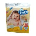 Coco Baby Diapers Size 2 Jumbo Pack (80 Pcs 3-6 Kg). 