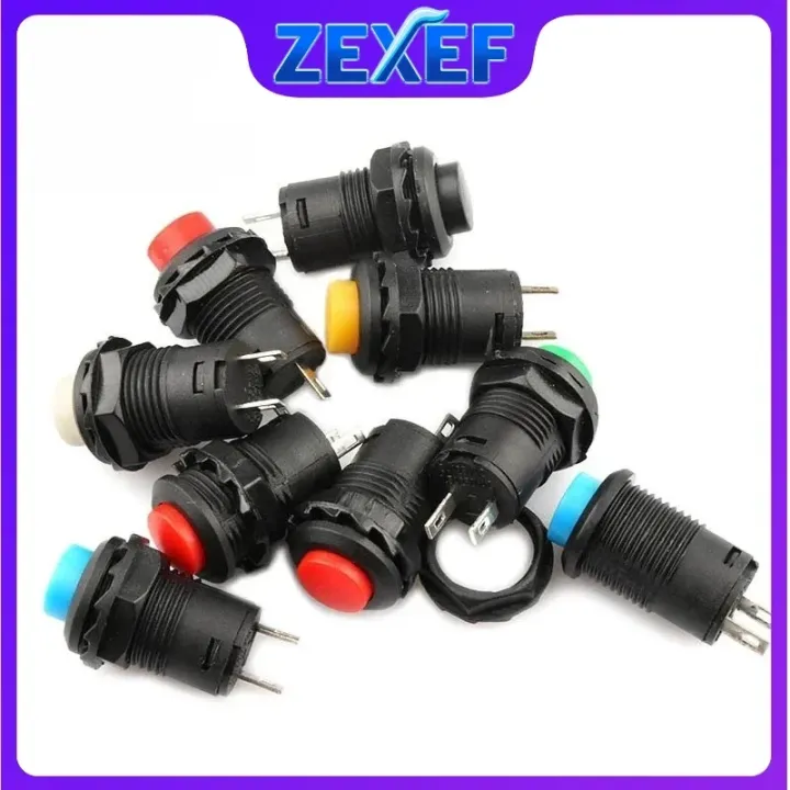 6pcs Arcades Button Push Buttons Box DS427 12mm OFF-ON on Off Momentary ...