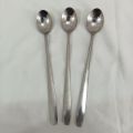 6 pcs stainless steel long hundle pickling spoon silver colour  8 inch long. 