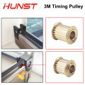 HUNST  Copper Synchronizing Gear,Timing Pulley HTD 3M  Pulley Synch  Motor Wheel for DIY CO2 Laser Engraving Cutting Machine. 