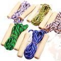 Wooden Handle Skipping Rope Color Random Gym Fitness Equipment. 