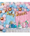 Baby Shower Decoration Items Set - 43pcs Kit Baby Shower Foil Banner (cardstock) | Mom To Be Decoration Items Set | Baby Shower Balloons | Baby Shower Decoration Kit | Maternity Props. 