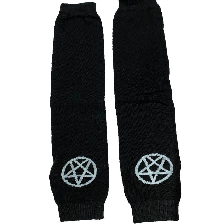 Punk%20Cross%20Pentacle%20Moon%20Pattern%20Long%20Fingerless%20Gloves%20Gothic%20Black%20Cuff%20Women%20Men%20Ninja%20Outdoor%20Cos%20Elbow%20Mittens%20Arm%20Warmers%20-%20Image%205
