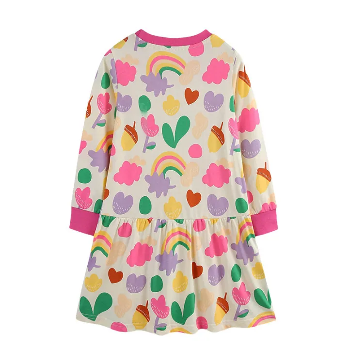 Jumping%20Meters%202-7T%20Rainbow%20Long%20Sleeve%20Girls%20Dresses%20Autumn%20Spring%20Fashion%20Embroidery%20Children's%20Clothes%20Party%20Frocks%20-%20Image%203