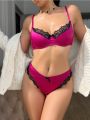 French Jpanens Red Wedding Night Lingerie Bras Set MOYISU - Zodiac Year Lace Bralette, Thin Adjustable & Cinched for Small Chest.