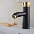 Black Basin Faucet Stainless Steel Paint Faucet Bathroom Single Handle Basin Faucets Blacked Single Hole Hot Cold Mixer Tap. 