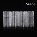 60Pcs Clear Coin Capsule Holder Case 17/38mm Transparent Coin Cases Commemorative Container Coin Storage Box Collection Supplies. 