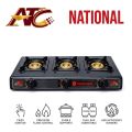 Non-Stick 3 Burner Gas Cooker Cosmo Burner. 