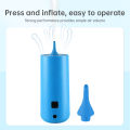 Portable Balloon Blower Machine Mini Electric Balloon Pump with Press and Auto Inflate Balloon Inflator Anti-slip Air Pump. 