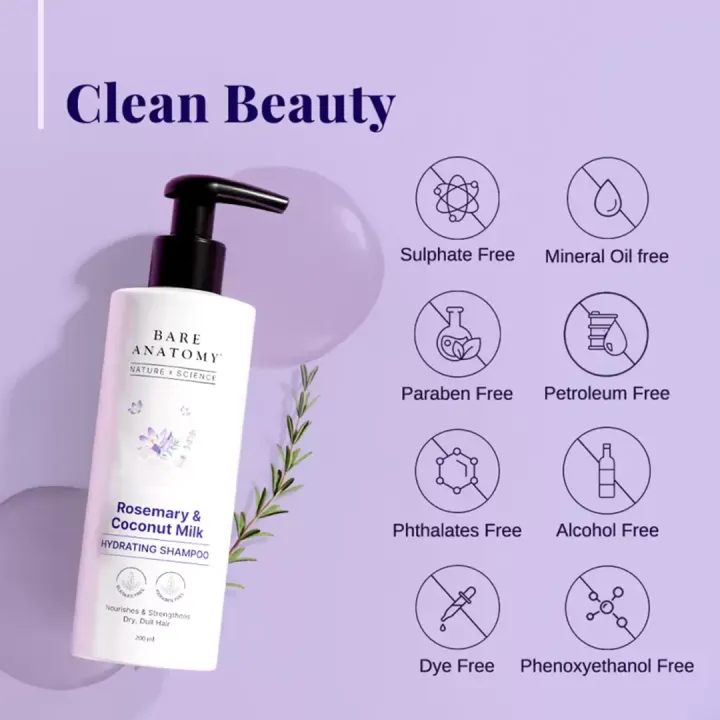 BARE%20ANATOMY%20Hydrating%20Shampoo%20with%20Rosemary%20&%20Coconut%20Milk%20for%20Smooth%20&%20Silky%20Hair%20(200%20ml)%20-%20Image%205