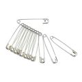Women's Silver Color Steel Safety Saree Pins No 4 - 48 Pcs. 