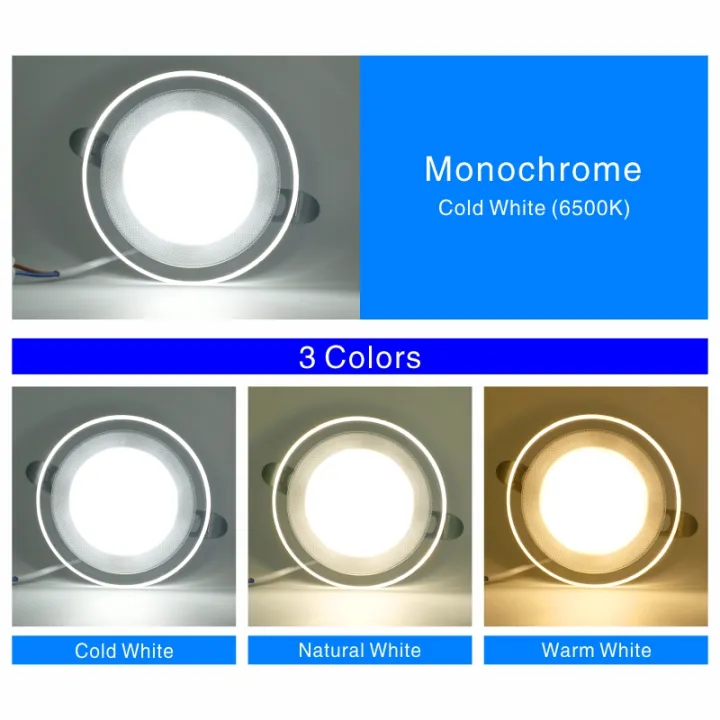 10pcs/lot%20LED%20Downlight%206W%20LED%20Lamp%20220V%20Spotlight%20Recessed%20Round%20Panel%20Light%203%20Colors%20Changeable%20Indoor%20Lighting%20Down%20Light%20-%20Image%203