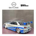 Nissan Skyline R34 Fast and Furious 1/24 Scale Diecast Model Car. 