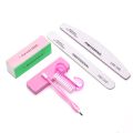 6Pcs/Set Professional Nail Files Manicure Sets Polishing Sanding Buffer File Pedicure Tool Cuticle Pusher Nail Brushes Accssory. 